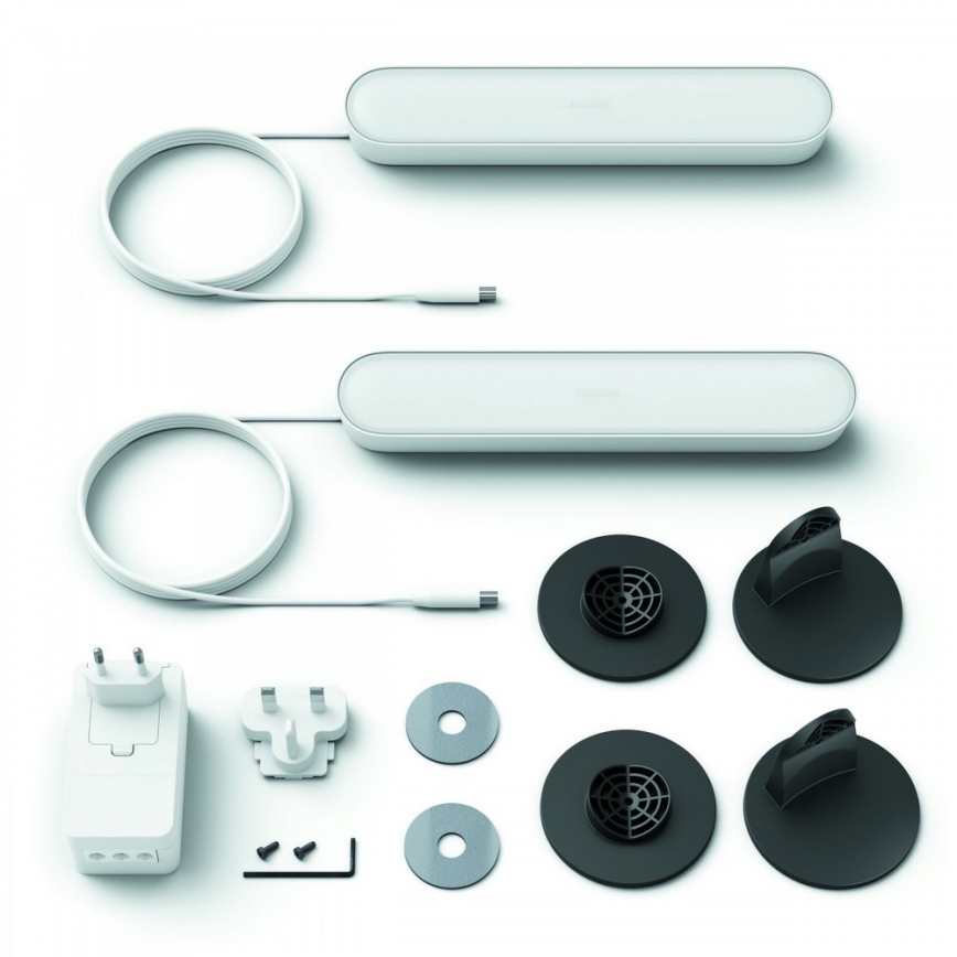 Philips - НАБІР 2x LED Настільна лампа з регульованою яскравістю Hue PLAY LED/6W/230V білий