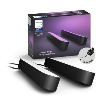 Philips - НАБІР 2x LED RGB Настільна лампа з регульованою яскравістю Hue PLAY WHITE AND COLOR AMBIANCE LED/6W/230V
