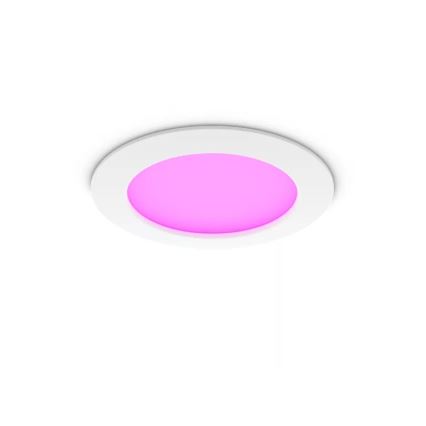 Philips - Комплект із 2 затемнюваних LED RGBW вбудованих стельових світильників для ванної Hue SLIM LED/12W/230V 2000-6500K білий IP44
