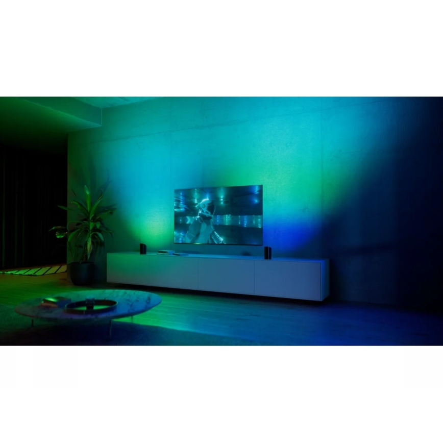 Philips - НАБІР 2 шт. LED RGBW, затемнюваний проєкційний світильник Hue PLAY Wall Washer LED/20W/230V 2000–6500K чорний