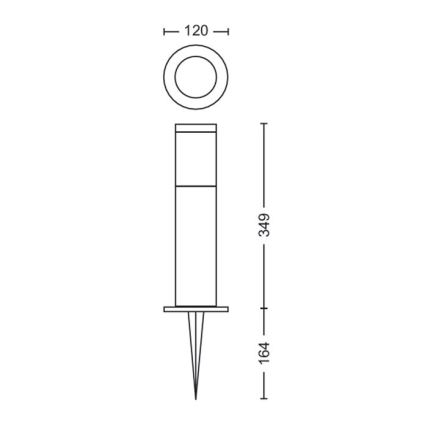 Philips - НАБІР 3x LED Зовнішній світильник GARDENLINK LED/24W/230V 2700K IP44