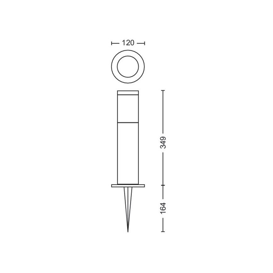 Philips - НАБІР 3x LED Зовнішній світильник GARDENLINK LED/24W/230V 2700K IP44