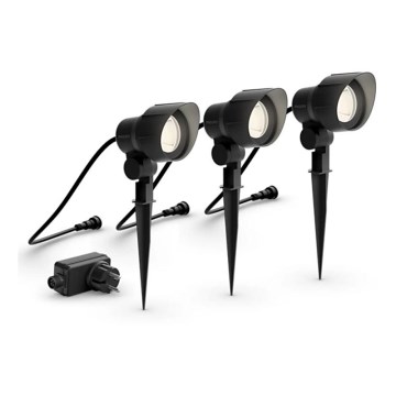 Philips - НАБІР 3 шт. LED Зовнішній точковий світильник LED/6W/230V 2700K IP44