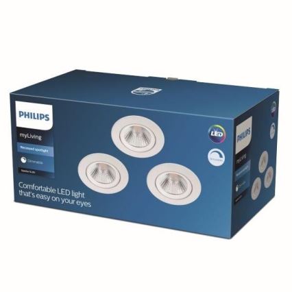 Philips - НАБІР 3x LED Димерний підвісний стельовий світильник LED/5,5W/230V 2700K