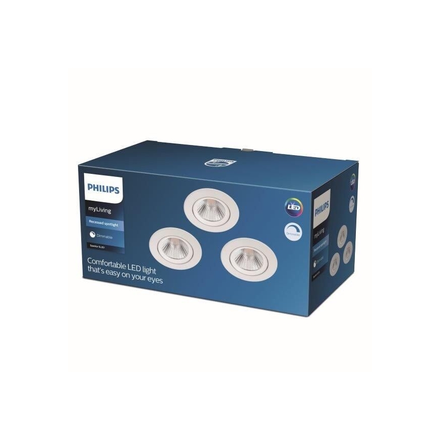 Philips - НАБІР 3x LED Димерний підвісний стельовий світильник LED/5,5W/230V 2700K