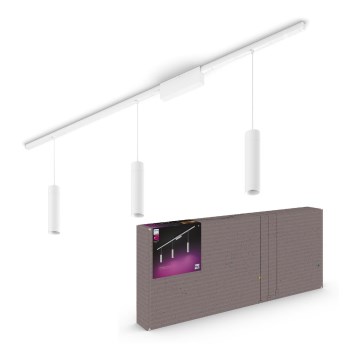 Philips - НАБІР 3x LED RGB Регульована люстра на тросі для шинної системи Hue PERIFO LED RGB/15,6W/230V 2000-6500K