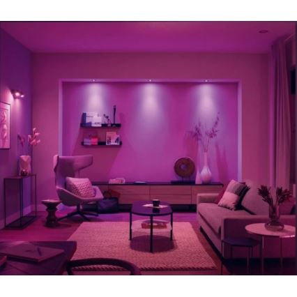 Philips - НАБІР 3x LED RGB Вбудований стельовий світильник з регулюванням яскравості Hue CENTURA 1xGU10/5,7W/230V 2000-6500K