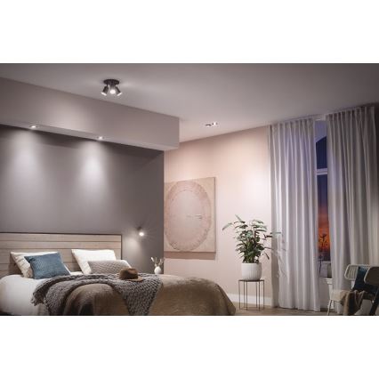 Philips - НАБІР 3x LED RGB Вбудований стельовий світильник з регулюванням яскравості Hue CENTURA 1xGU10/5,7W/230V 2000-6500K