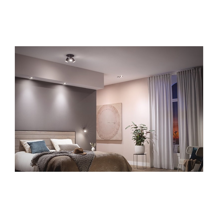 Philips - НАБІР 3x LED RGB Вбудований стельовий світильник з регулюванням яскравості Hue CENTURA 1xGU10/5,7W/230V 2000-6500K