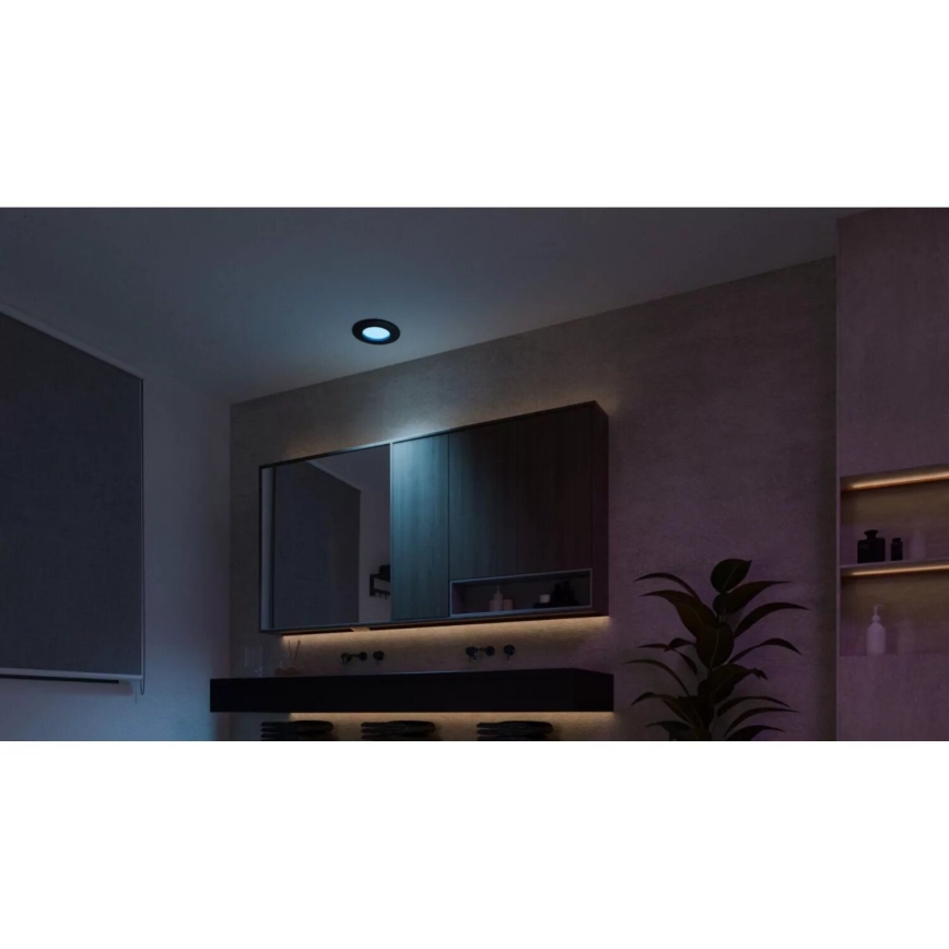 Philips - НАБІР 3x LED RGBW Вбудований стельовий світильник для ванної з регулюванням яскравості Hue SLIM LED/8,3W/230V IP44 2000-6500K