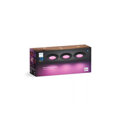 Philips - НАБІР 3x LED RGBW Вбудований стельовий світильник для ванної з регулюванням яскравості Hue SLIM LED/8,3W/230V IP44 2000-6500K