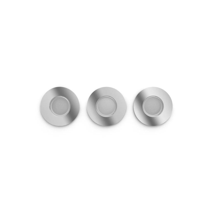 Philips - НАБІР 3x LED RGBW Вбудований стельовий світильник для ванної з регулюванням яскравості Hue XAMENTO 1xGU10/4,2W/230V IP44 2000-6500K