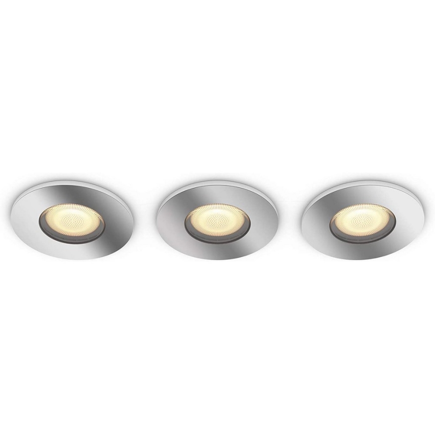 Philips - НАБІР 3x LED Світильник для ванної з регулюванням яскравості Hue ADORE 1xGU10/5W/230V IP44 + дистанційне керування