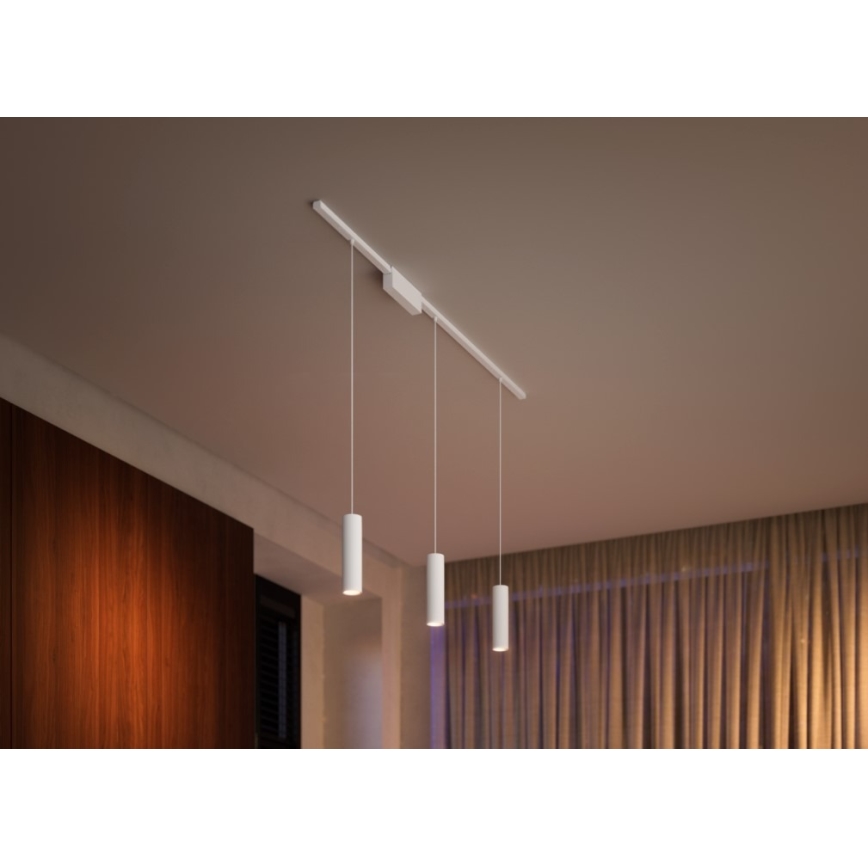 Philips - НАБІР 3x Підвісна LED RGB люстра з регулюванням яскравості для трекової системи Hue PERIFO LED RGB/15,6W/230V 2000-6500K