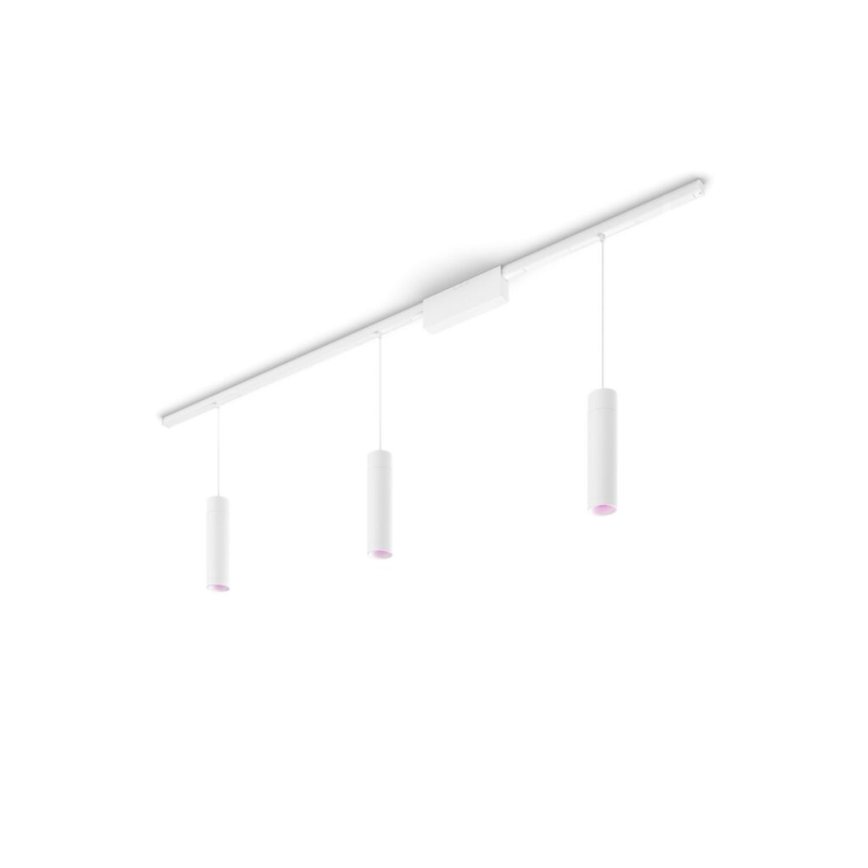 Philips - НАБІР 3x Підвісна LED RGB люстра з регулюванням яскравості для трекової системи Hue PERIFO LED RGB/15,6W/230V 2000-6500K