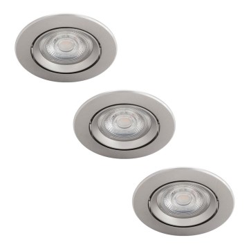 Philips - НАБІР 3x Стельовий вбудований LED світильник з регулюванням яскравості LED/5W/230V 2700K