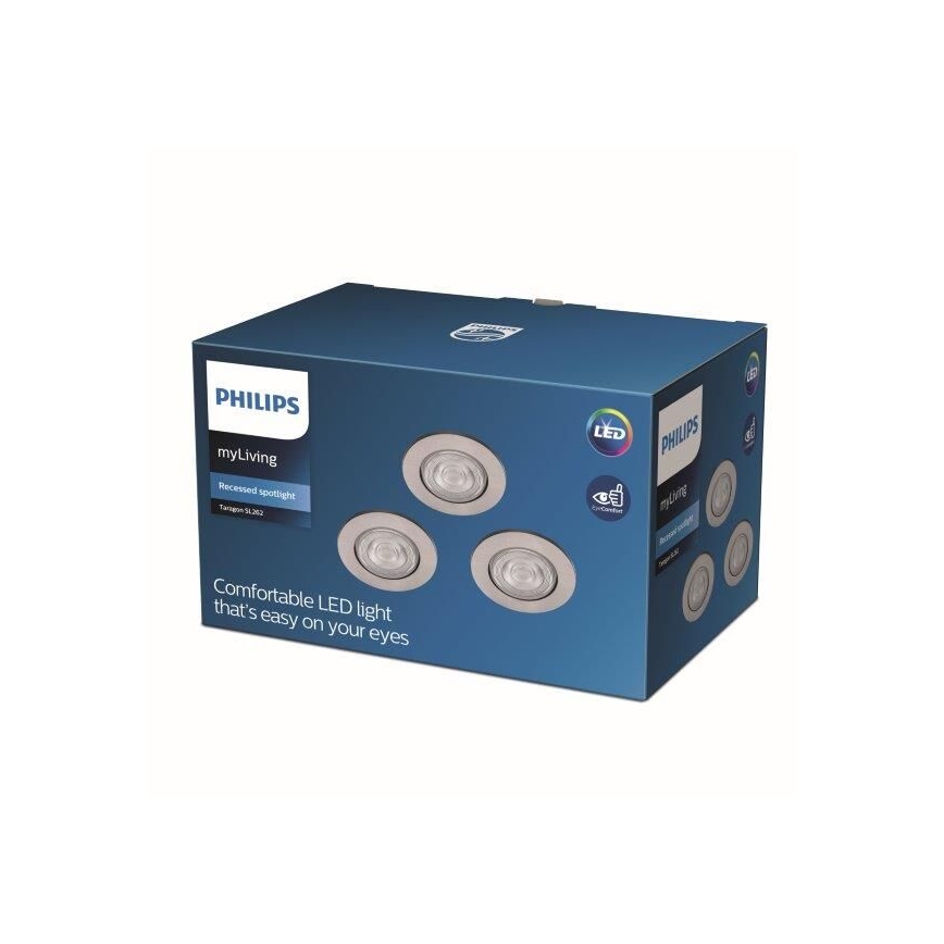 Philips - НАБІР 3x Світлодіодний підвісний стельовий світильник LED/4,5W/230V 2700K