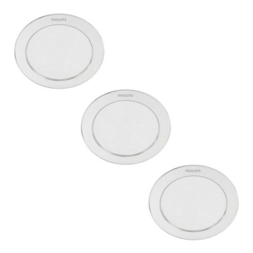 Philips - НАБІР 3x Світлодіодний вбудований світильник 1xLED/3,5W/230V 2700K