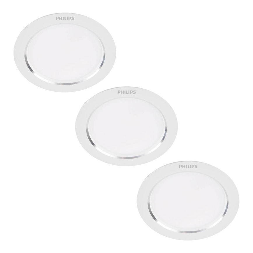 Philips - НАБІР 3x Світлодіодний вбудований світильник LED/3,5W/230V 3000K