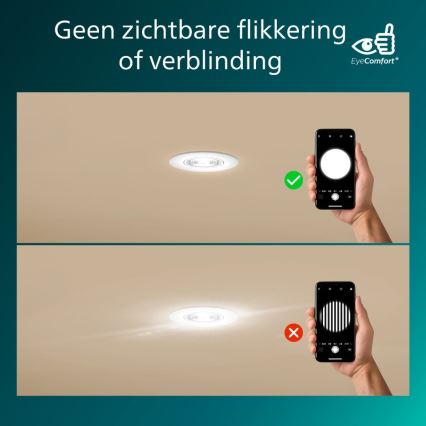 Philips - Набір із 3 вбудованих затемнюваних стельових світильників CILANTRO LED/5W/230V 2700K чорні