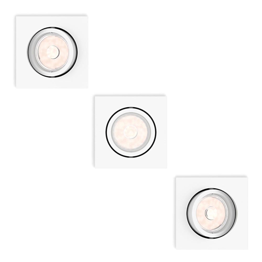 Philips - НАБІР 3x Вбудований стельовий світильник 1xGU10/5,5W/230V