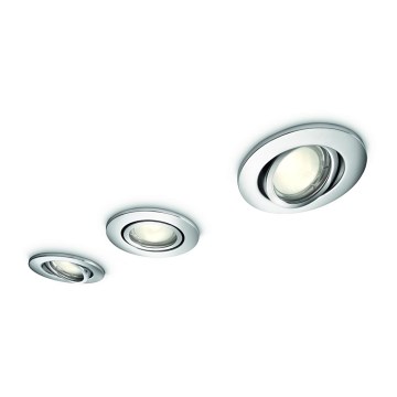 Philips - НАБІР 3x Вбудований стельовий світильник для ванної 3xGU10/35W/230V IP23