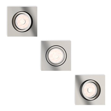 Philips - НАБІР 3x Вбудований світильник 1xGU10/5,5W/230V