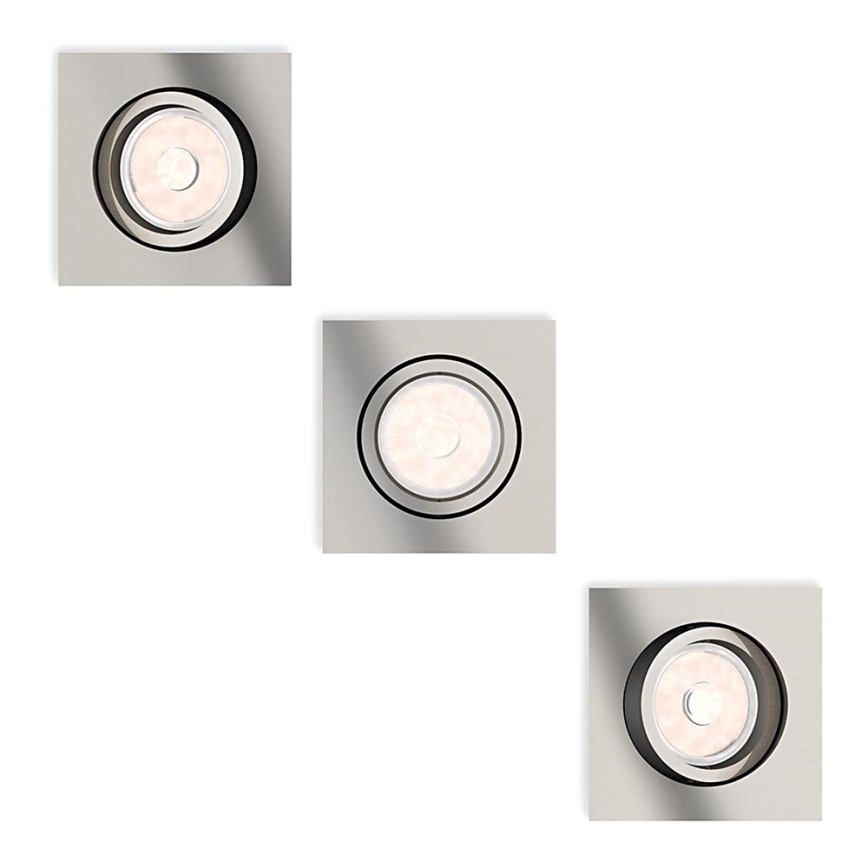 Philips - НАБІР 3x Вбудований світильник 1xGU10/5,5W/230V