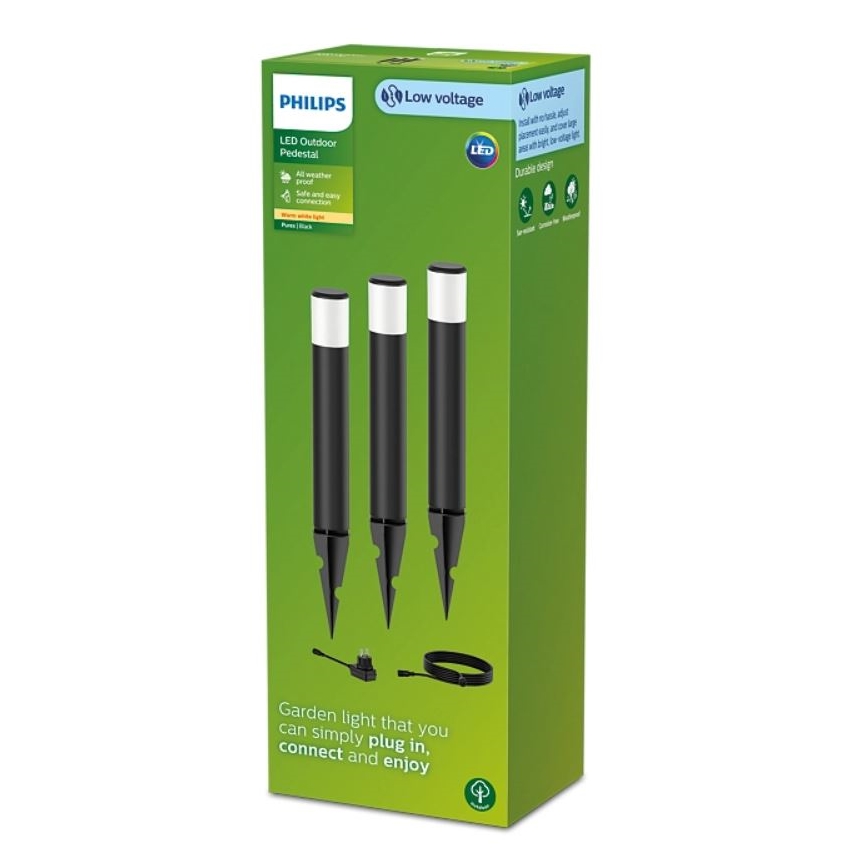 Philips - НАБІР 3x Вулична світлодіодна лампа PUREX LED/1,5W/24/230V IP44