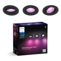 Philips - НАБІР 3xLED RGBW Вбудований світильник з регулюванням яскравості Hue CENTURA 1xGU10/4,2W/230V 2000-6500K