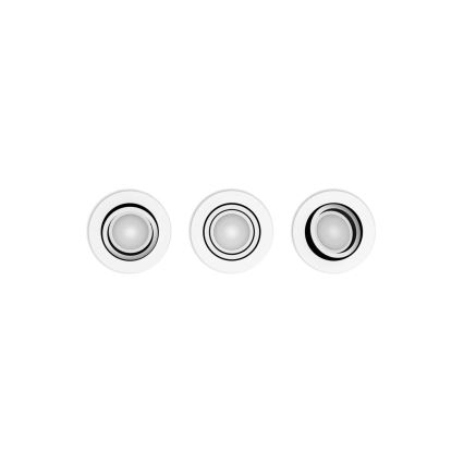 Philips - НАБІР 3xLED RGBW Вбудований світильник з регулюванням яскравості Hue CENTURA 1xGU10/4,2W/230V 2000-6500K
