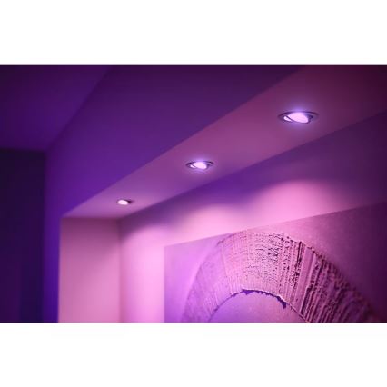 Philips - НАБІР 3xLED RGBW Вбудований світильник з регулюванням яскравості Hue CENTURA 1xGU10/4,2W/230V 2000-6500K