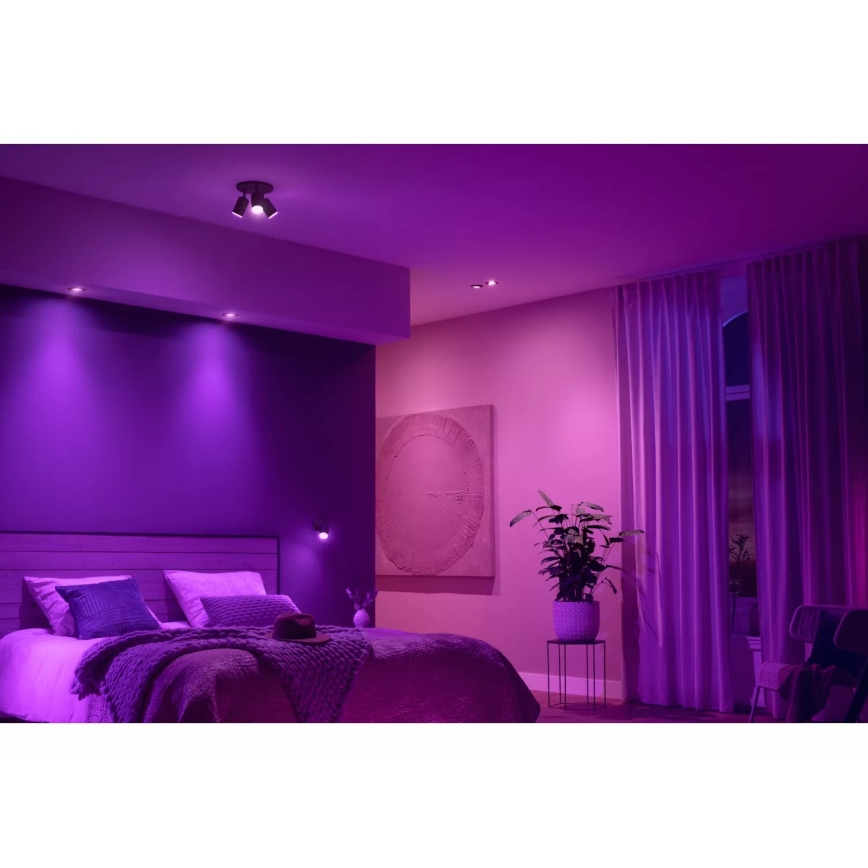 Philips - НАБІР 3xLED RGBW Вбудований світильник з регулюванням яскравості Hue CENTURA 1xGU10/4,2W/230V 2000-6500K