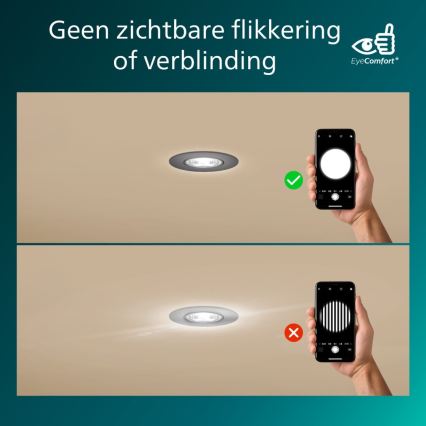 Philips - набір з 3 вбудованих точкових світильників CILANTRO LED/5W/230V 4000K з можливістю регулювання яскравості, чорний