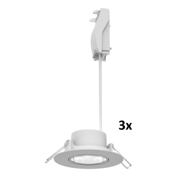 Philips - Набір із 3 вбудованих затемнюваних стельових світильників CILANTRO LED/5W/230V 2700K чорні