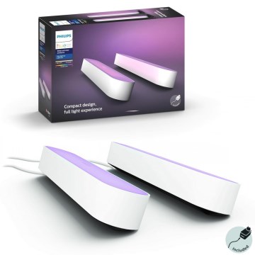 Philips - НАБОР 2х Светодиодная настольная RGB-лампа с регулированием яркости Hue PLAY DUAL PACK White And Colour Ambiance LED/6W/230V белый