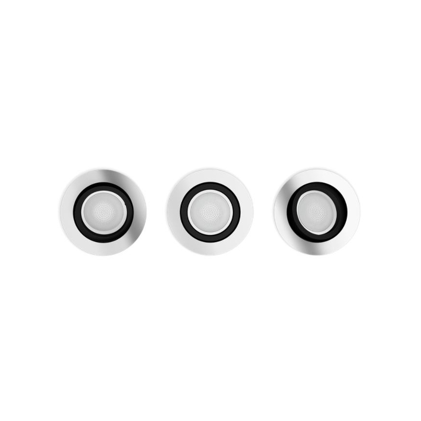 Philips - Набор 3x светодиодных диммируемых встраиваемых RGB-светильника Hue CENTURA 1xGU10/5,7W/230V 2000-6500K