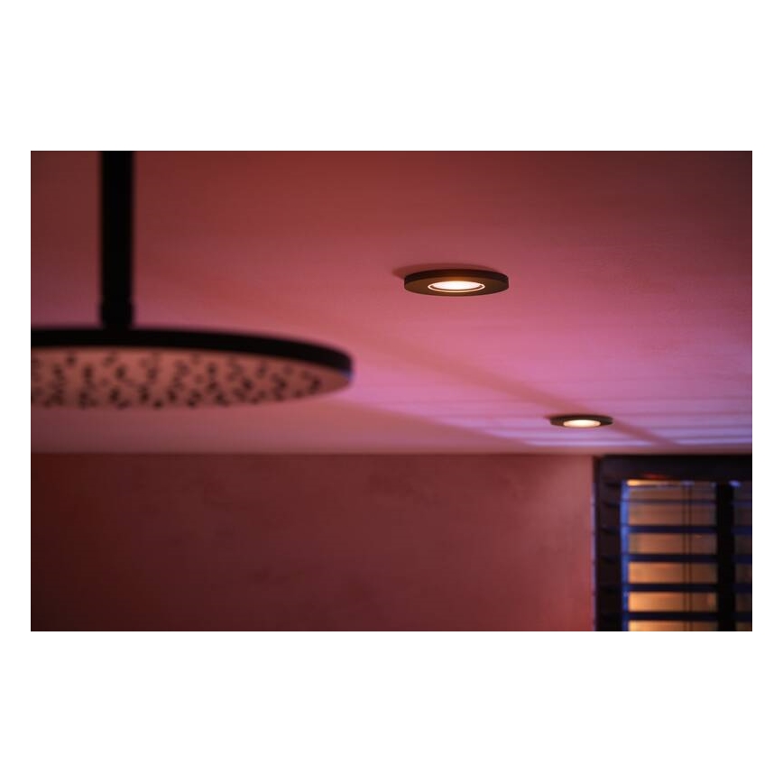 Philips - НАБОР 3x Светодиодный встроенный RGBW-светильник для ванной с регулированием яркости Hue XAMENTO 1xGU10/5,7W/230V 2200-6500K IP44