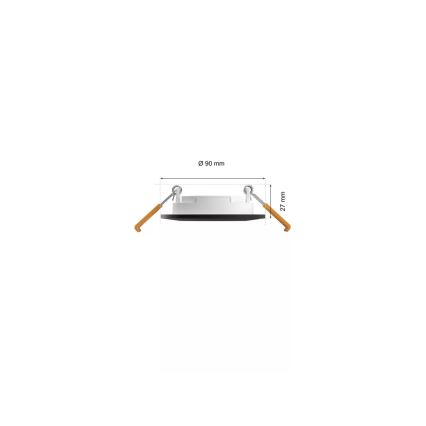 Philips - НАБОР 3x Светодиодный встроенный RGBW-светильник для ванной комнаты с регулированием яркости Hue SLIM LED/8,3W/230V IP44 2000-6500K