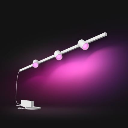 Philips - НАБОР 3x Светодиодный светильник с регулированием яркости для трековой системы Hue PERIFO LED RGB/15,6W/230V 2000-6500K