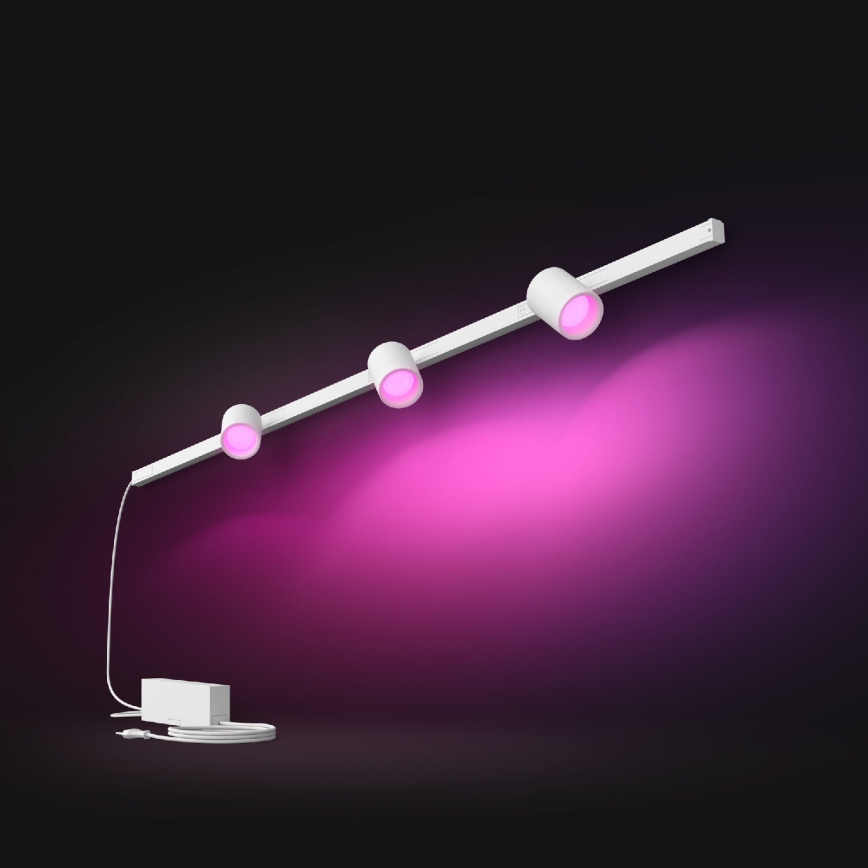 Philips - НАБОР 3x Светодиодный светильник с регулированием яркости для трековой системы Hue PERIFO LED RGB/15,6W/230V 2000-6500K