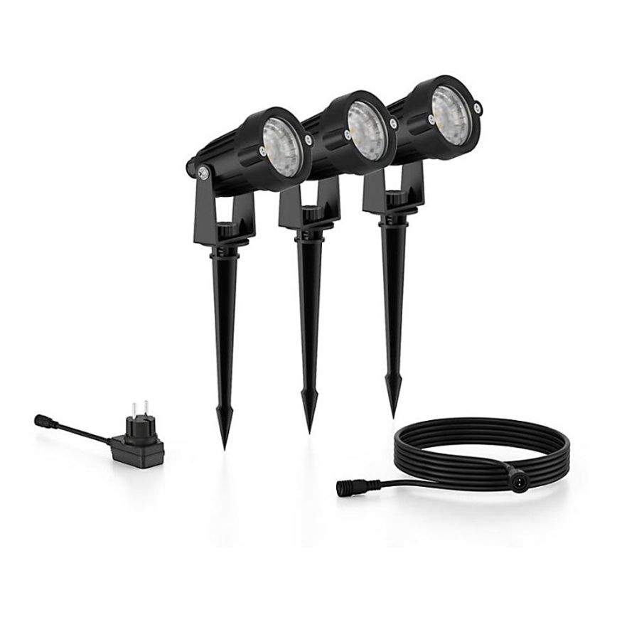 Philips - НАБОР 3x Светодиодный уличный точечный светильник CAPER LED/1,5W/24/230V IP44