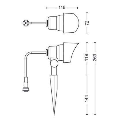Philips - НАБОР 3x Светодиодный уличный точечный светильник LED/6W/230V 2700K IP44