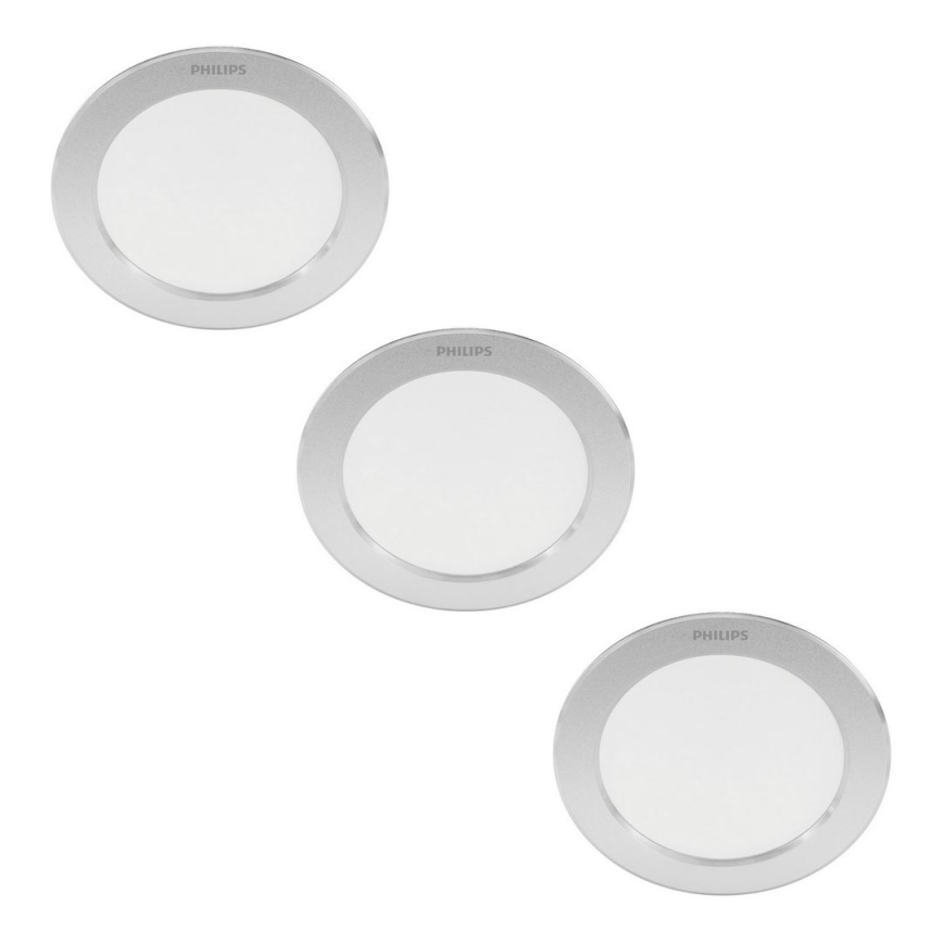 Philips - НАБОР 3x Светодиодный встроенный светильник LED/3,5W/230V 2,700K