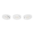 Philips - НАБОР 3x Светодиодный встроенный светильник с регулированием яркости LED/4,5W/230V