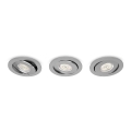 Philips - НАБОР 3x Светодиодный встроенный светильник с регулированием яркости LED/4,5W/230V