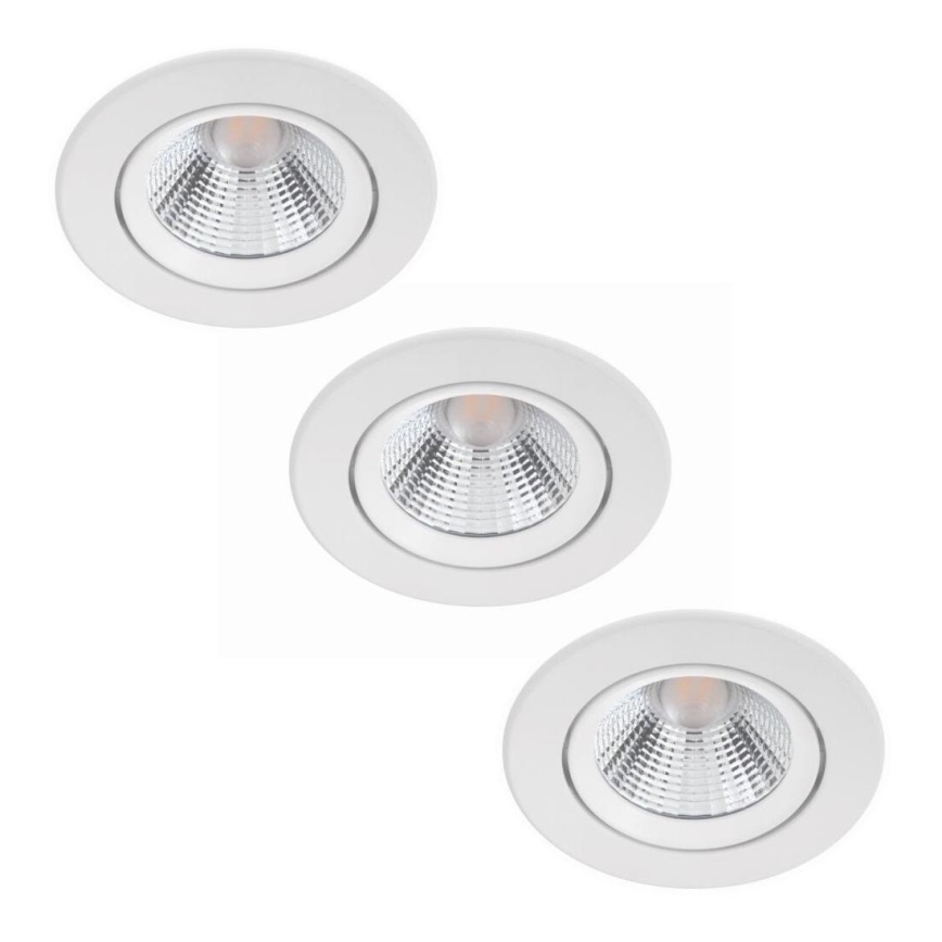 Philips - НАБОР 3x Светодиодный встроенный светильник с регулированием яркости LED/5W/230V 2700K
