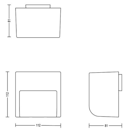Philips - НАБОР 3x Уличный светодиодный настенный светильник GRITS LED/1,5W/24/230V IP44
