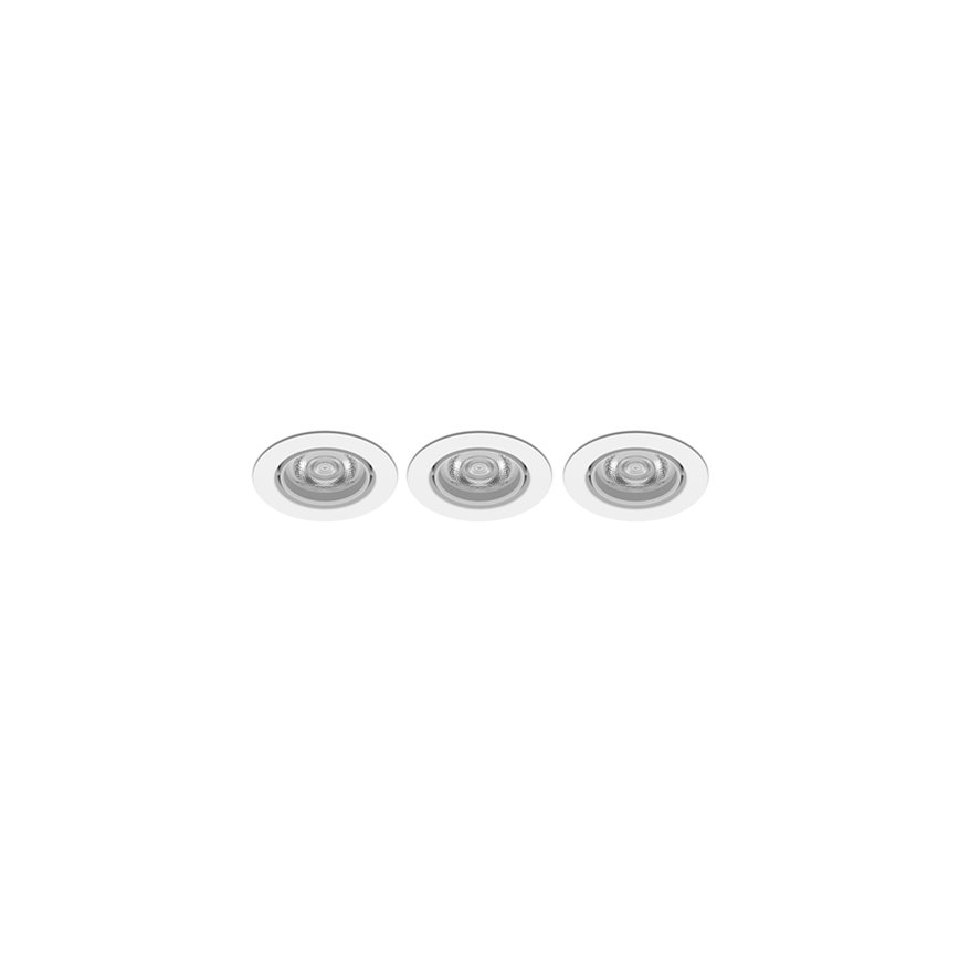 Philips - НАБОР 3x Встроенный светильник с регулированием яркости IMPALA Warm Glow LED/6W/230V