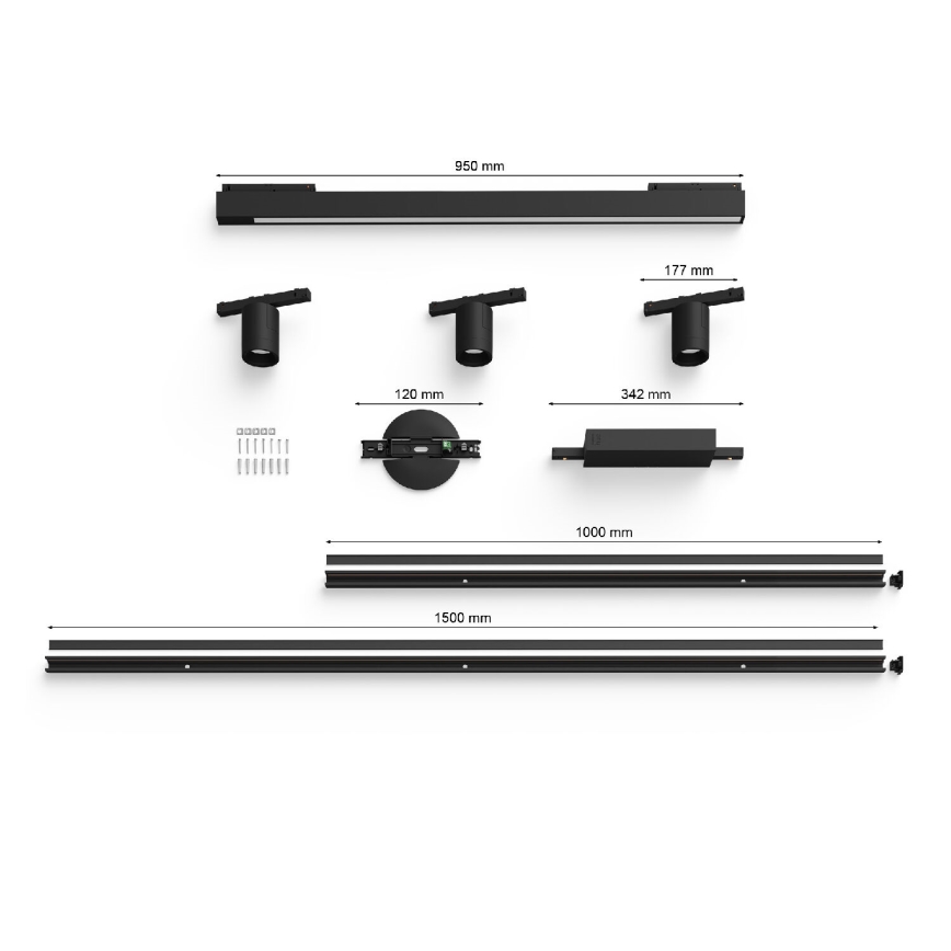 Philips - НАБОР 4x Светодиодный светильник с регулированием яркости для трековой системы Hue PERIFO LED RGB/44,6W/230V 2000-6500K
